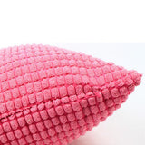Max Solid Color Corduroy Pillow Case Square Sofa Cushion Cover Rose Red - Aladdin Shoppers