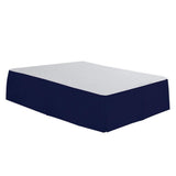 Max Solid Color Hotel Pleated Bed Skirt Wrinkle & Fade Resistant Blue _Queen - Aladdin Shoppers