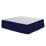 Max Solid Color Hotel Pleated Bed Skirt Wrinkle & Fade Resistant Blue _Queen - Aladdin Shoppers