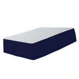 Max Solid Color Hotel Pleated Bed Skirt Wrinkle & Fade Resistant Blue _Queen - Aladdin Shoppers