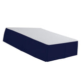 Max Solid Color Hotel Pleated Bed Skirt Wrinkle & Fade Resistant Blue _Queen - Aladdin Shoppers