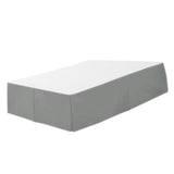 Max Solid Color Hotel Pleated Bed Skirt Wrinkle & Fade Resistant Gray _Full - Aladdin Shoppers