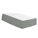 Max Solid Color Hotel Pleated Bed Skirt Wrinkle & Fade Resistant Gray _Queen - Aladdin Shoppers