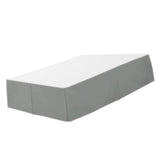 Max Solid Color Hotel Pleated Bed Skirt Wrinkle & Fade Resistant Gray _Queen - Aladdin Shoppers