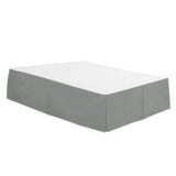 Max Solid Color Hotel Pleated Bed Skirt Wrinkle & Fade Resistant Gray _Queen - Aladdin Shoppers