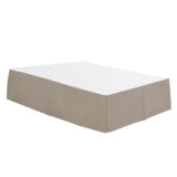 Max Solid Color Hotel Pleated Bed Skirt Wrinkle & Fade Resistant Khaki _Full - Aladdin Shoppers