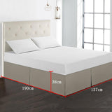 Max Solid Color Hotel Pleated Bed Skirt Wrinkle & Fade Resistant Khaki _Full - Aladdin Shoppers