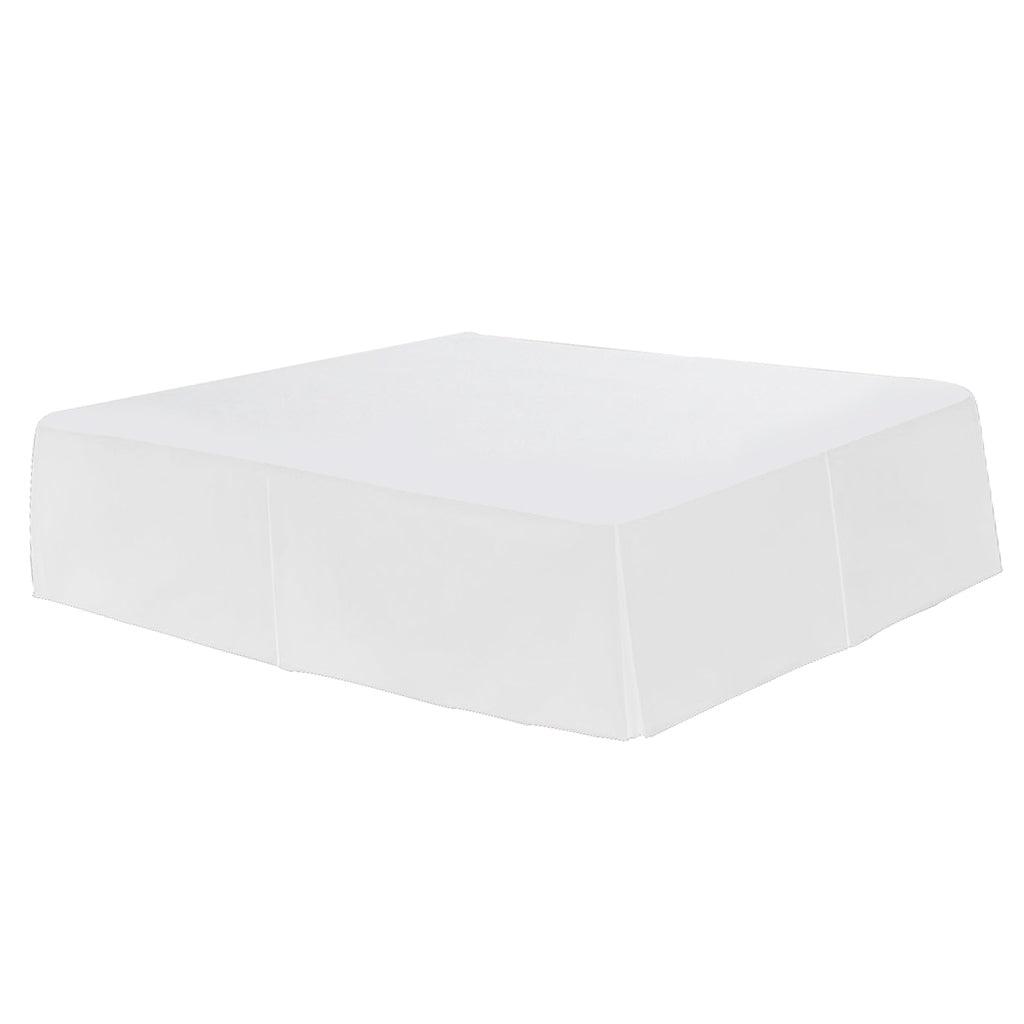 Max Solid Color Hotel Pleated Bed Skirt Wrinkle & Fade Resistant White_King - Aladdin Shoppers