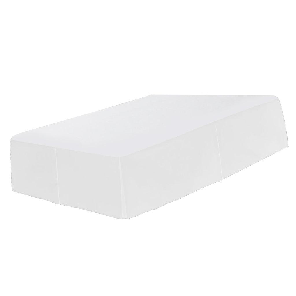 Max Solid Color Hotel Pleated Bed Skirt Wrinkle & Fade Resistant White_Queen - Aladdin Shoppers