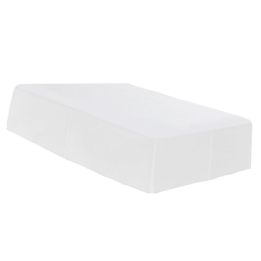 Max Solid Color Hotel Pleated Bed Skirt Wrinkle & Fade Resistant White_Queen - Aladdin Shoppers