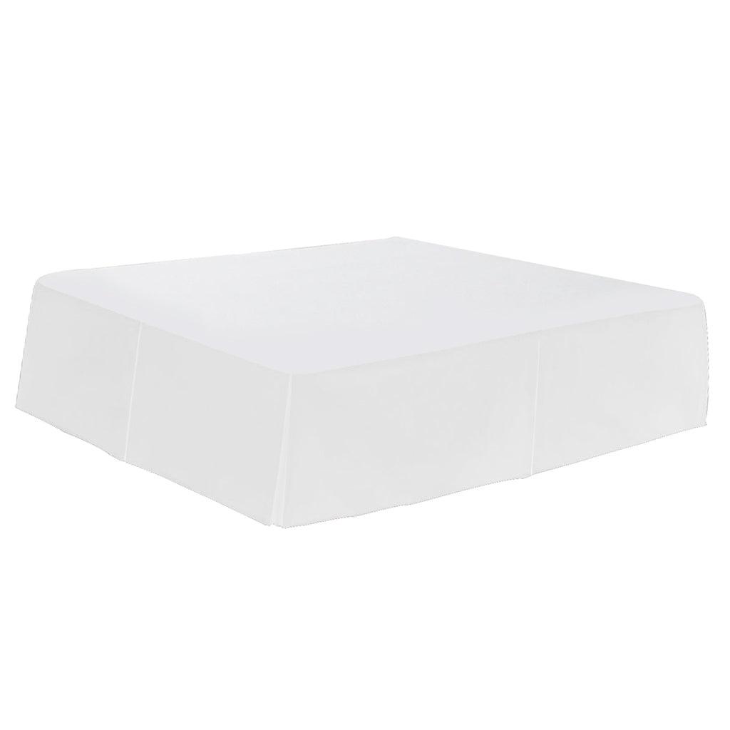 Max Solid Color Hotel Pleated Bed Skirt Wrinkle & Fade Resistant White_Queen - Aladdin Shoppers