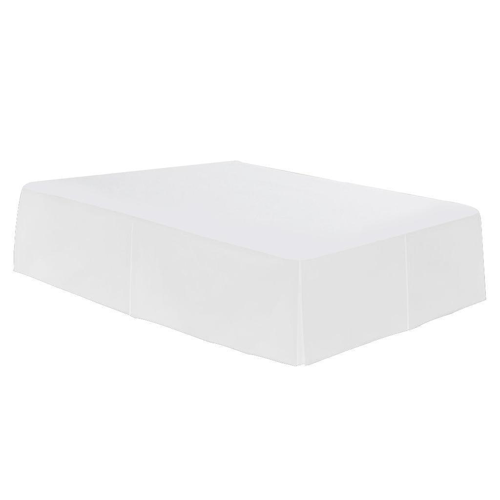 Max Solid Color Hotel Pleated Bed Skirt Wrinkle & Fade Resistant White_Twin - Aladdin Shoppers