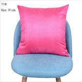 Max Solid Color Soft Plush Pillow Case Square Cushion Cover Red Rose_60x60cm - Aladdin Shoppers