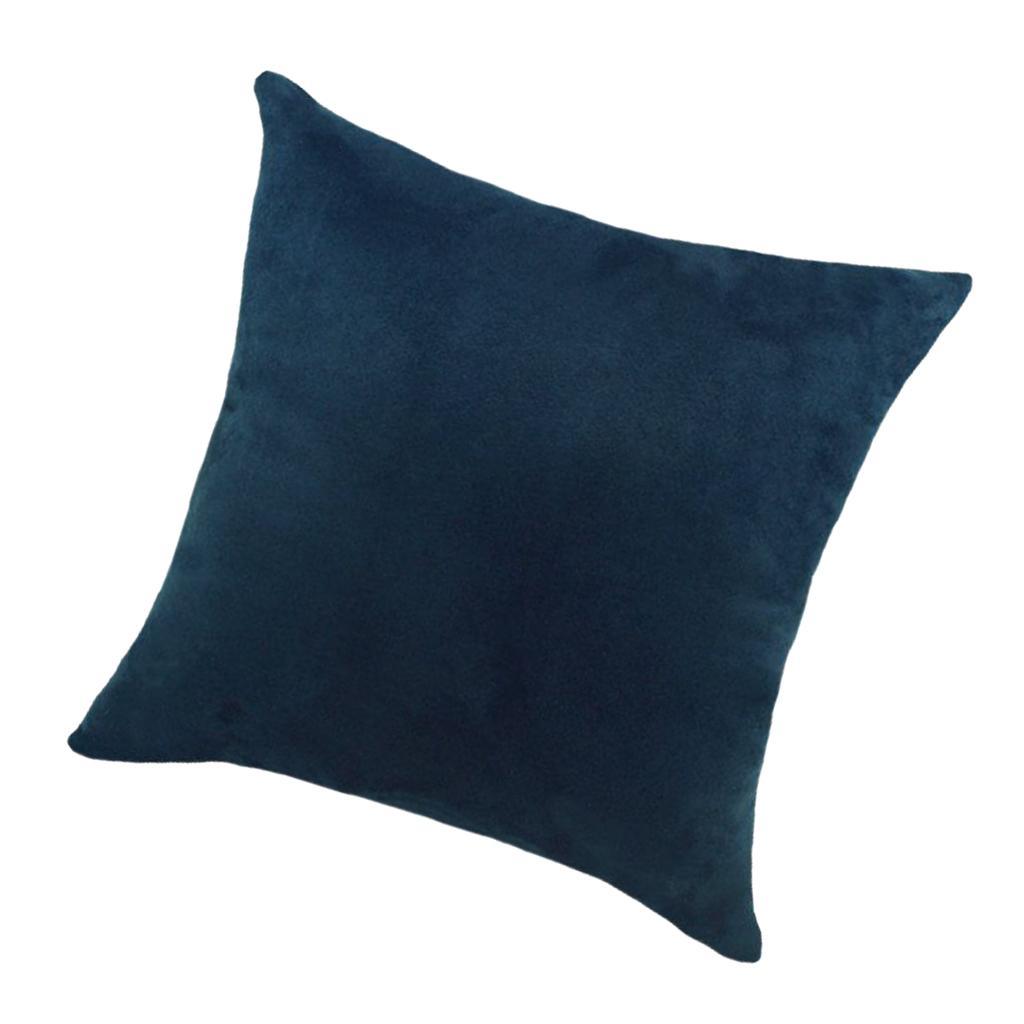 Max Solid Color Suede Velvet Pillow Cover Throw Pillow Case Dark Blue-45x45cm - Aladdin Shoppers