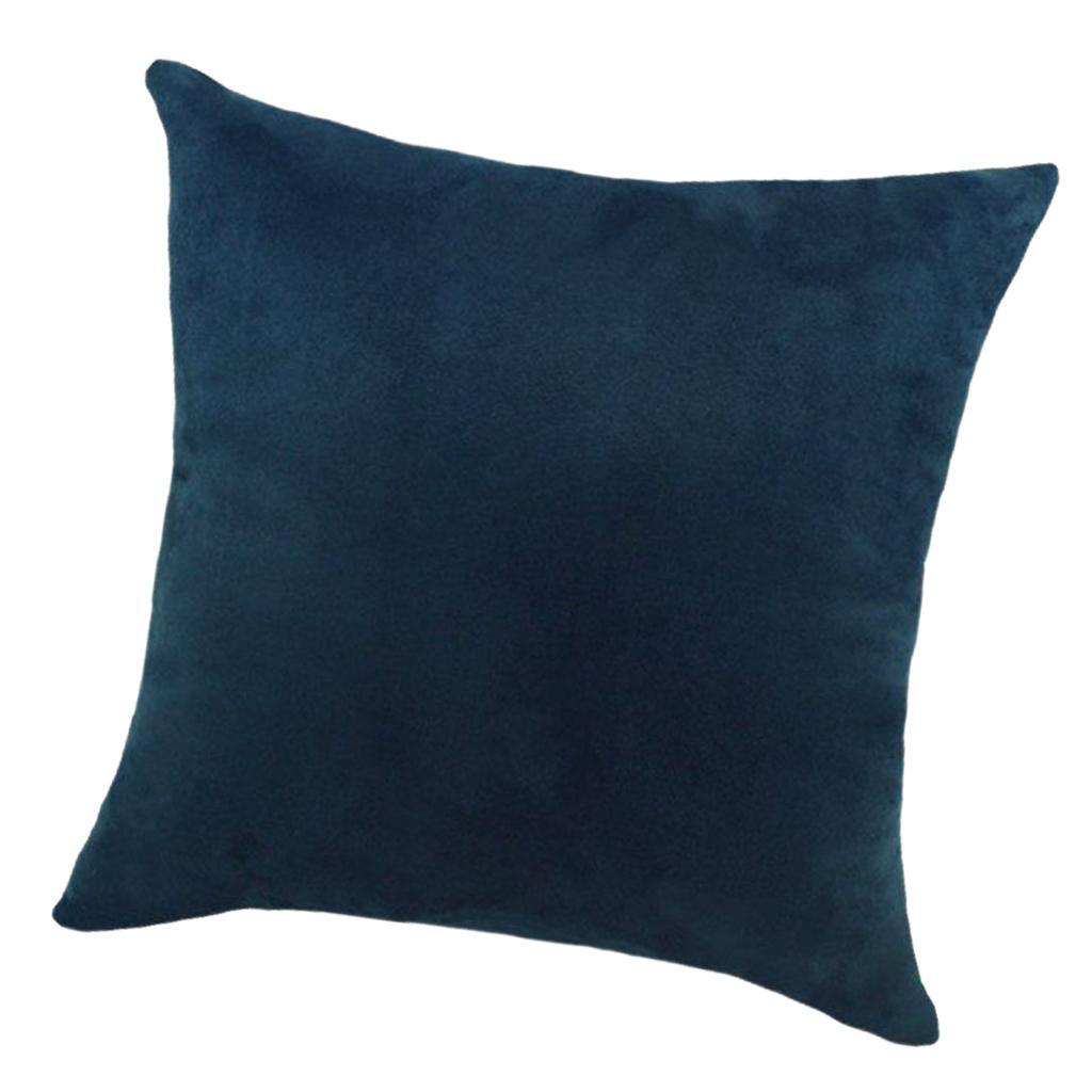 Max Solid Color Suede Velvet Pillow Cover Throw Pillow Case Dark Blue-45x45cm - Aladdin Shoppers