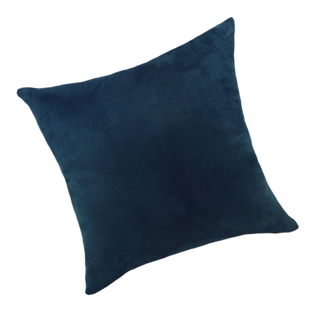 Max Solid Color Suede Velvet Pillow Cover Throw Pillow Case Dark Blue-45x45cm - Aladdin Shoppers