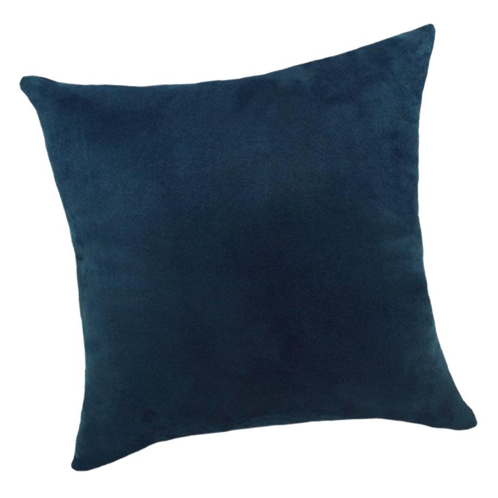 Max Solid Color Suede Velvet Pillow Cover Throw Pillow Case Dark Blue-45x45cm - Aladdin Shoppers