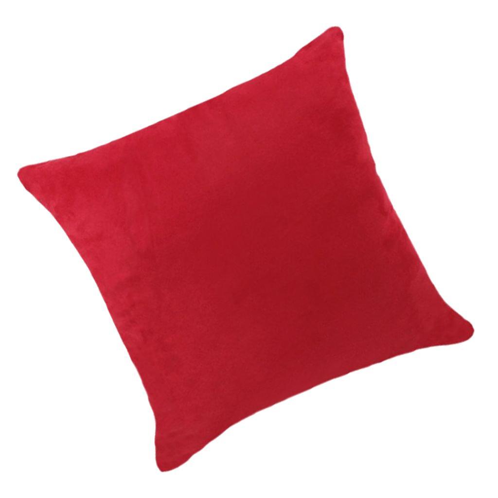 Max Solid Color Suede Velvet Pillow Cover Throw Pillow Case Red-60x60cm - Aladdin Shoppers