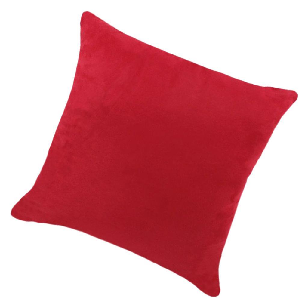 Max Solid Color Suede Velvet Pillow Cover Throw Pillow Case Red-60x60cm - Aladdin Shoppers