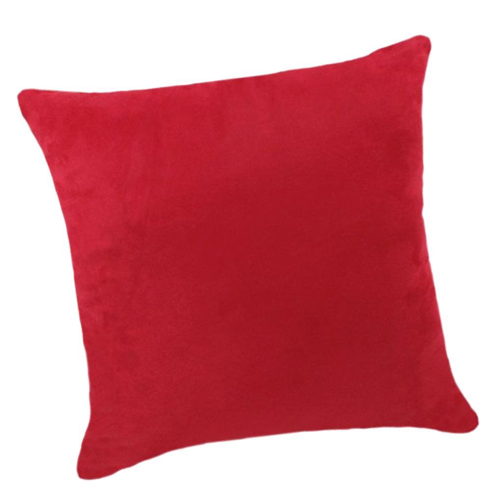 Max Solid Color Suede Velvet Pillow Cover Throw Pillow Case Red-60x60cm - Aladdin Shoppers