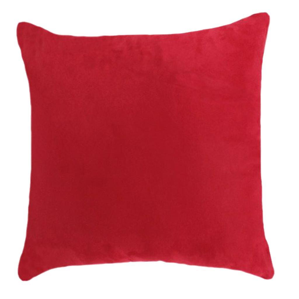 Max Solid Color Suede Velvet Pillow Cover Throw Pillow Case Red-60x60cm - Aladdin Shoppers