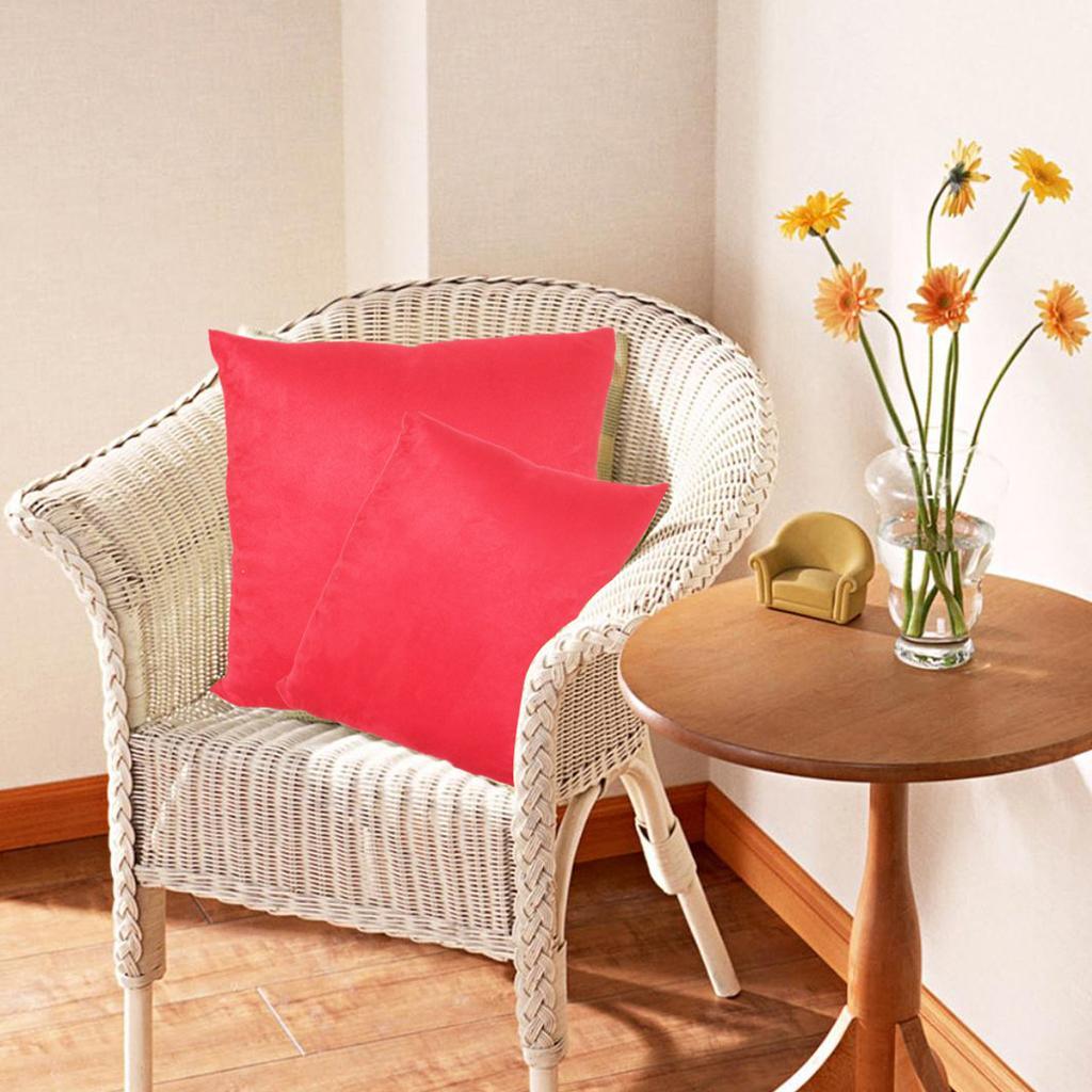 Max Solid Color Suede Velvet Pillow Cover Throw Pillow Case Red-60x60cm - Aladdin Shoppers