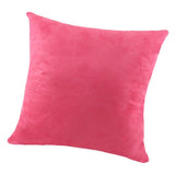 Max Solid Color Suede Velvet Pillow Cover Throw Pillow Case Rose Red-60x60cm - Aladdin Shoppers