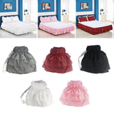 Max Solid Color Tri-layer Ruffle Elastic Band Bed Skirt White-200x200cm(King) - Aladdin Shoppers