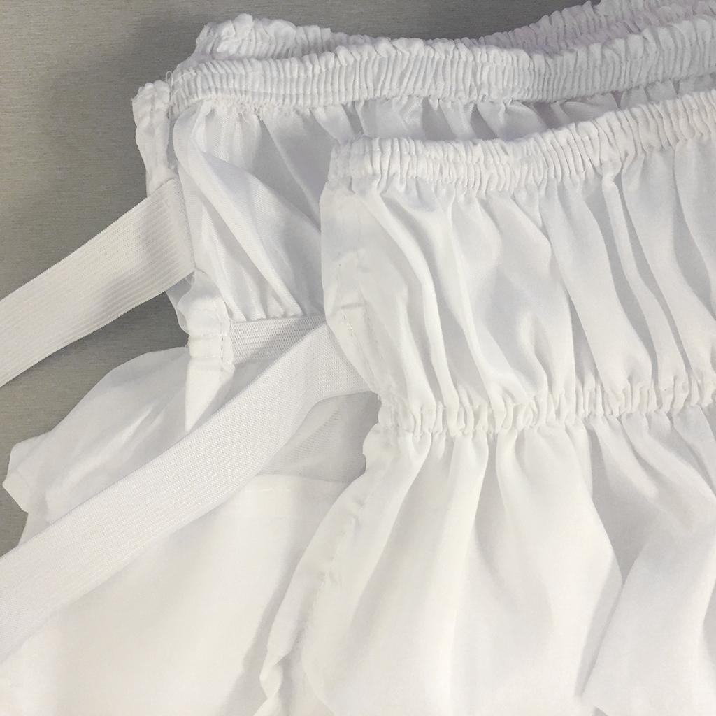Max Solid Color Tri-layer Ruffle Elastic Band Bed Skirt White-200x200cm(King) - Aladdin Shoppers
