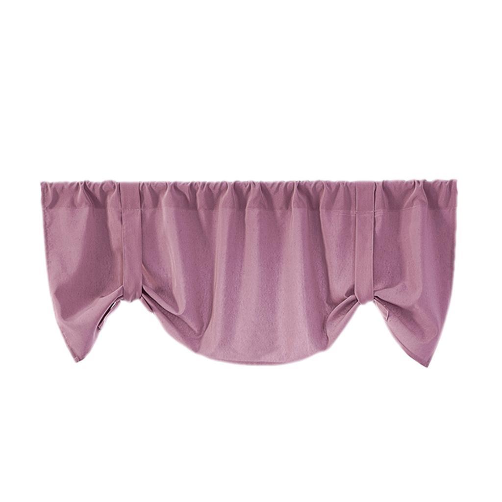 Max Solid Color Window Voile Sheer Curtain Valance Tiers Pink - Aladdin Shoppers