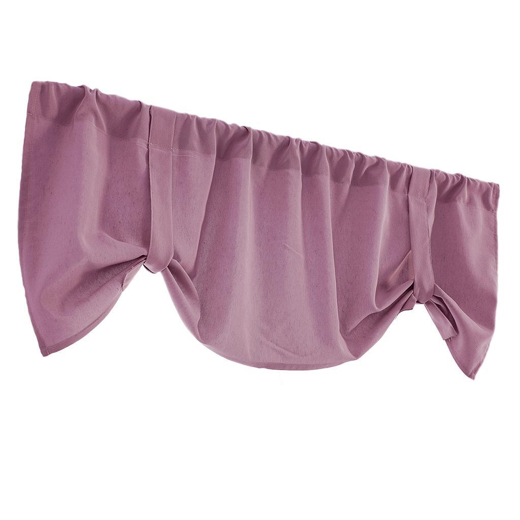 Max Solid Color Window Voile Sheer Curtain Valance Tiers Pink - Aladdin Shoppers