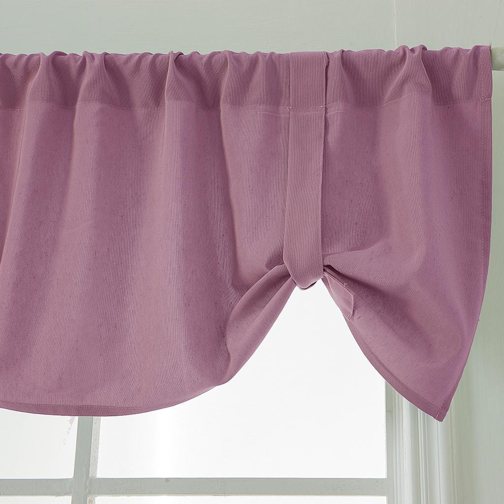 Max Solid Color Window Voile Sheer Curtain Valance Tiers Pink - Aladdin Shoppers