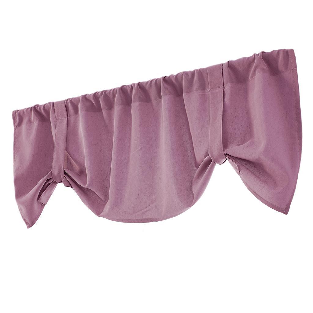 Max Solid Color Window Voile Sheer Curtain Valance Tiers Pink - Aladdin Shoppers