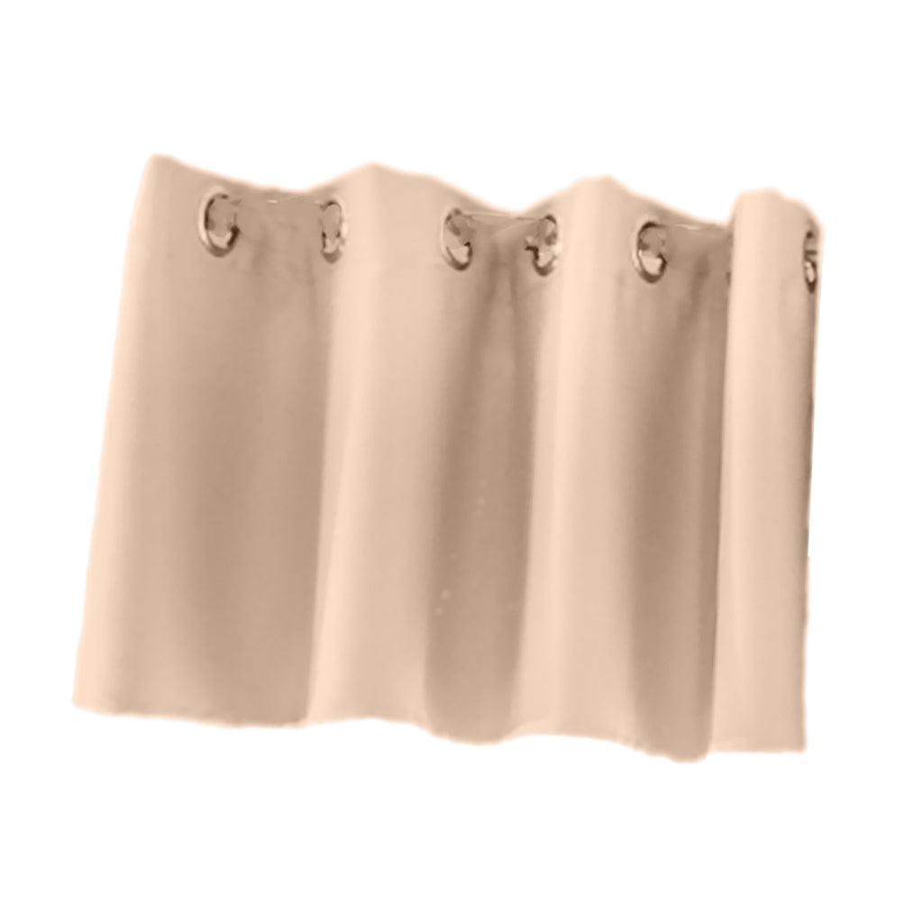 Max Solid Colored Short Valance Curtains Kitchen Window Treatment Beige S - Aladdin Shoppers
