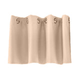 Max Solid Colored Short Valance Curtains Kitchen Window Treatment Beige S - Aladdin Shoppers