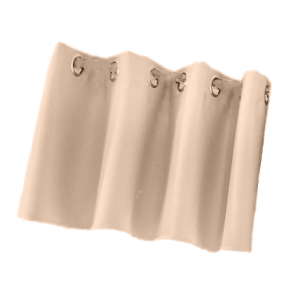 Max Solid Colored Short Valance Curtains Kitchen Window Treatment Beige S - Aladdin Shoppers