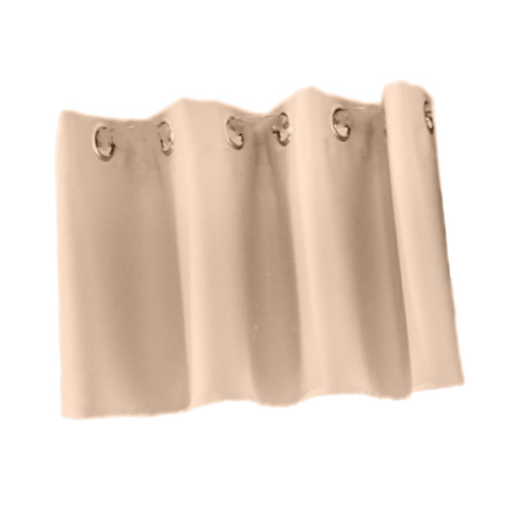 Max Solid Colored Short Valance Curtains Kitchen Window Treatment Beige S - Aladdin Shoppers