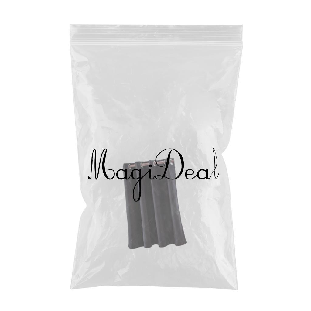 Max Solid Colored Short Valance Curtains Kitchen Window Treatment Black L - Aladdin Shoppers