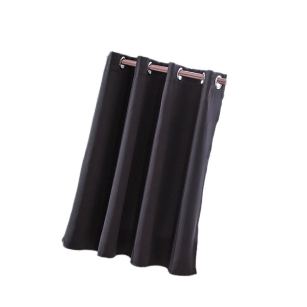 Max Solid Colored Short Valance Curtains Kitchen Window Treatment Black L - Aladdin Shoppers