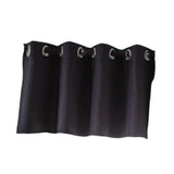 Max Solid Colored Short Valance Curtains Kitchen Window Treatment Black S - Aladdin Shoppers
