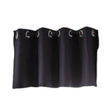 Max Solid Colored Short Valance Curtains Kitchen Window Treatment Black S - Aladdin Shoppers