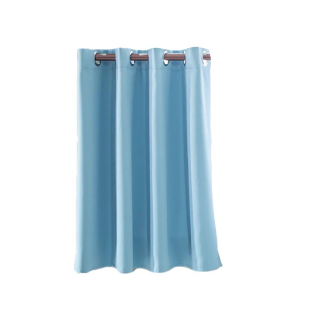 Max Solid Colored Short Valance Curtains Kitchen Window Treatment Blue L - Aladdin Shoppers
