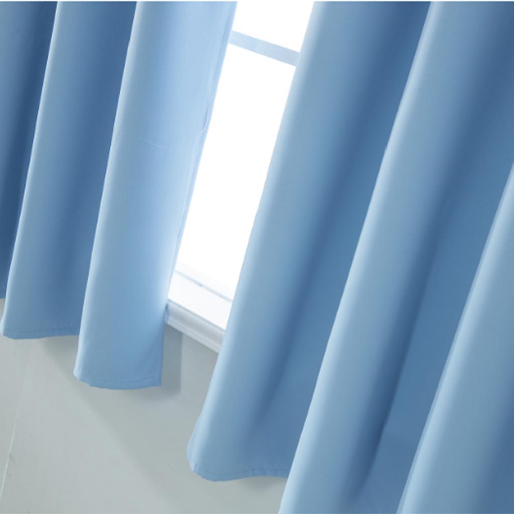 Max Solid Colored Short Valance Curtains Kitchen Window Treatment Blue S - Aladdin Shoppers