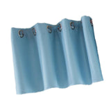Max Solid Colored Short Valance Curtains Kitchen Window Treatment Blue S - Aladdin Shoppers