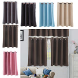 Max Solid Colored Short Valance Curtains Kitchen Window Treatment Coffee L - Aladdin Shoppers