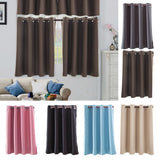 Max Solid Colored Short Valance Curtains Kitchen Window Treatment Coffee L - Aladdin Shoppers