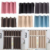 Max Solid Colored Short Valance Curtains Kitchen Window Treatment Coffee S - Aladdin Shoppers