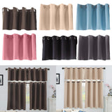 Max Solid Colored Short Valance Curtains Kitchen Window Treatment Coffee S - Aladdin Shoppers