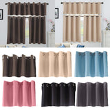 Max Solid Colored Short Valance Curtains Kitchen Window Treatment Coffee S - Aladdin Shoppers
