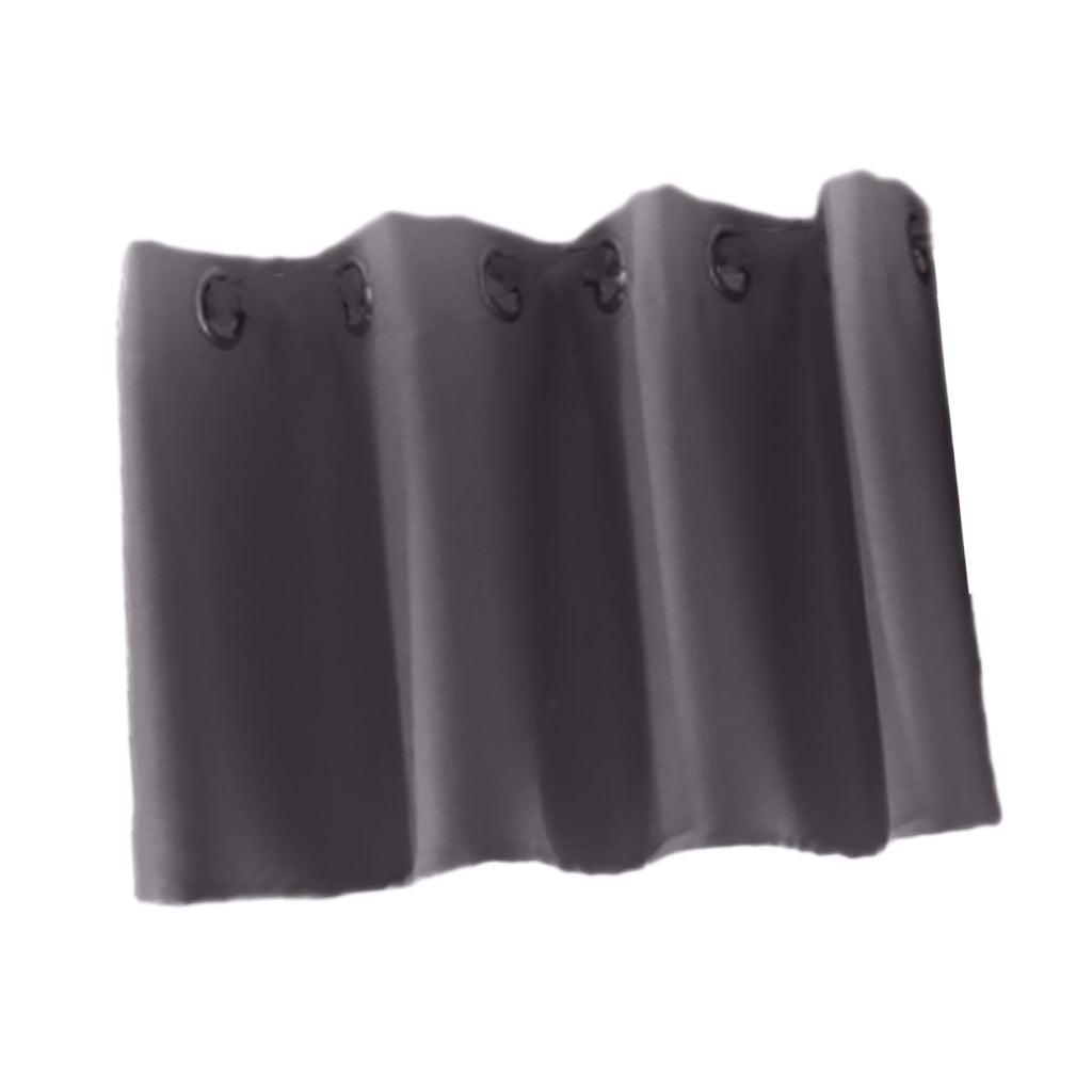 Max Solid Colored Short Valance Curtains Kitchen Window Treatment Gray S - Aladdin Shoppers